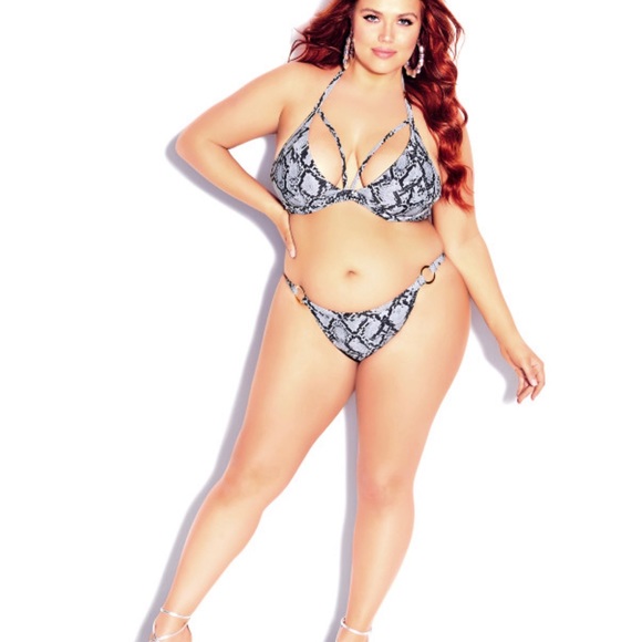 city chic ccx Greta Snake print 2 pc bikini set new in package. - Picture 1 of 8